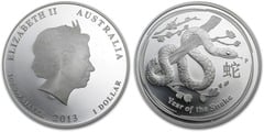 1 dólar (Year of the Silver Snake) from Australia