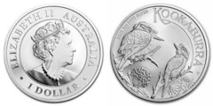 1 dollar (Kookaburra) from Australia