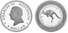 1 dollar (Canguro australiano-Charles III) from Australia