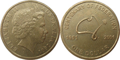 1 dollar (Centennial of the Federation) from Australia