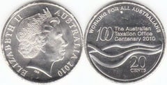 20 cents (100 Aniversario de la Oficina de Impuestos) from Australia