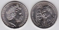 20 cents (Boda Real de William y Catherine) from Australia