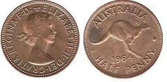 1/2 penny (Elizabeth II) from Australia