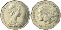 50 cents (Wedding of Prince Charles and Lady Diana) from Australia
