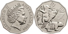 50 cents (Australian Fauna - Lorikeet, Koala and Wombat) from Australia