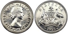 6 pence (Elizabeth II) from Australia