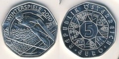 5 euro (2010 Winter Olympic Games-Vancouver) from Austria