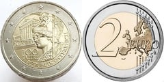 2 euro (100th Anniversary of the Republic of Austria) from Austria