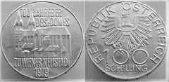 100 schilling (700th Anniversary of Vienna Cathedral) from Austria