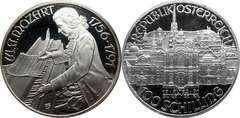 100 schilling (200th anniversary of the death of Wolfgang Amadeus Mozart) from Austria