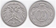 10 heller (Franz Joseph I) from Austria