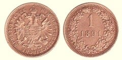 1 kreuzer (Franz Joseph I) from Austria