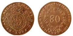 80 réis (Maria II) from Azores