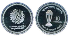 10 taka (Copa del Mundo de Cricket ) from Bangladesh