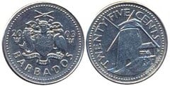 25 cents from Barbados