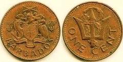 1 cent (10 Aniversario de la Independencia) from Barbados