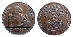 2 centimes (Leopold I des belges) from Belgium