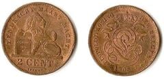 2 centimes (Leopold II der belgen) from Belgium