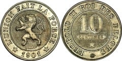 10 centimes (Leopoldo II des belges) from Belgium