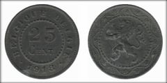 25 centimes (Alberto I - Belgique-België) from Belgium