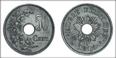 50 centimes (Alberto I - Belgique-België) from Belgium