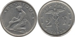2 francs (Alberto I - Belgique) from Belgium