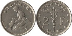 2 francs (Alberto I - België) from Belgium