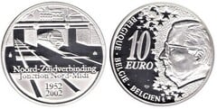 10 euro (50th Anniversary of the North-South Road in Brussels) from Belgium