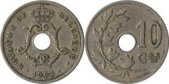 10 centimes (Leopoldo II - Belgique) from Belgium