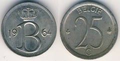 25 centimes (Balduino I - België) from Belgium