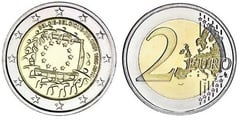 2 euro (30 Aniversario de la Bandera Europea) from Belgium