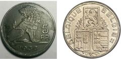 5 francs (Leopold III - Belgique-België) from Belgium