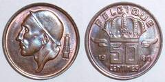 50 centimes (Balduino I - Belgique) from Belgium