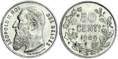 50 centimes (Leopoldo II des belges) from Belgium