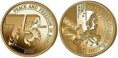 2 1/2 euro (75th Anniversary-Peace and Freedom in Europe) from Belgium
