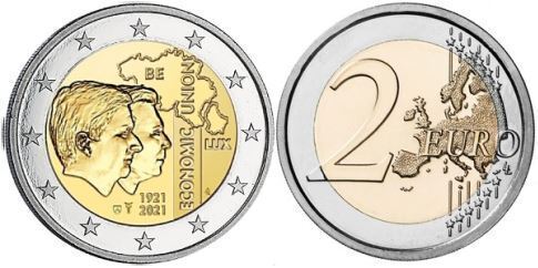 Photo of 2 euro (100 Aniversario Unión Económica Bélgica-Luxemburgo)