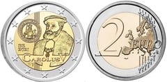 2 euro (500 Aniversario del Gulden de Oro de Carlos V) from Belgium