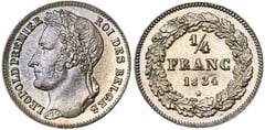 1/4 franc (Leopoldo I des belges) from Belgium
