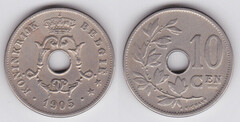 10 centimes (Leopold II - België) from Belgium