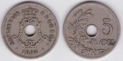 5 centimes (Leopold II - België) from Belgium