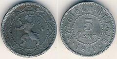 5 centimes (Alberto I - Belgique-België) from Belgium