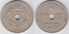 25 centimes (Leopoldo III - België-Belgique) from Belgium
