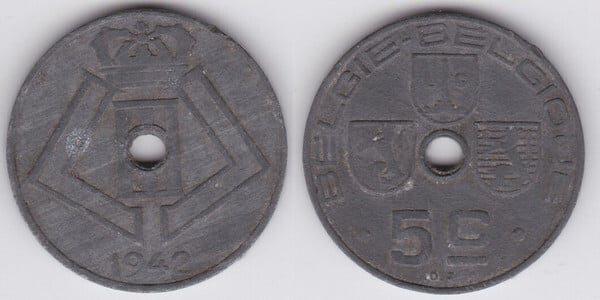 Photo of 5 centimes (Leopoldo III - België-Belgique)