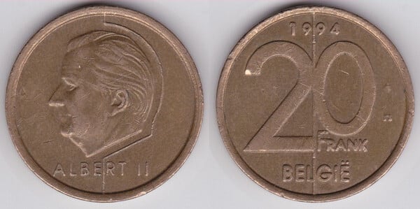Photo of 20 francs (Alberto II - België)