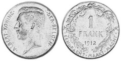 1 franc (Alberto I der belgen) from Belgium