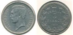 5 francos (Albert I des belges) from Belgium