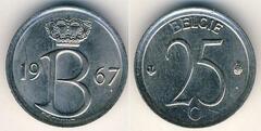 25 centimes (Balduino I - België) from Belgium