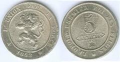 5 centimes (Leopoldo I des belges) from Belgium