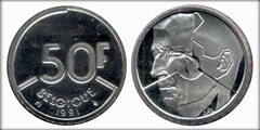 50 francs (Balduino I - Belgique) from Belgium