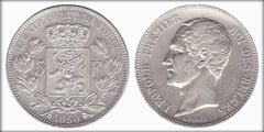 5 francs (Leopoldo I des belges) from Belgium
